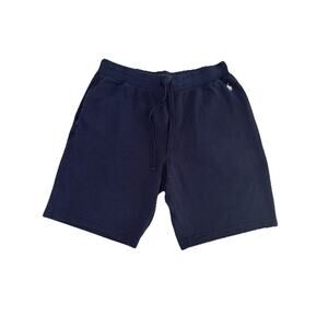 Polo Ralph Lauren Shorts Mens Large Navy Lounge Sleepwear Waffle Knit Drawstring